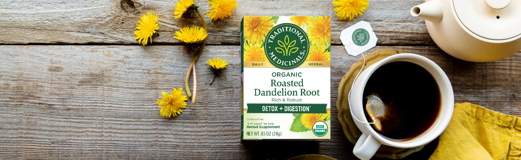 Wake Up with Roasted Dandelion Root Tea