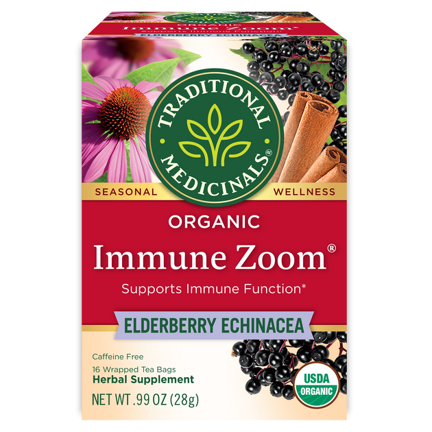 Immune Zoom® Elderberry Echinacea Tea | Traditional Medicinals