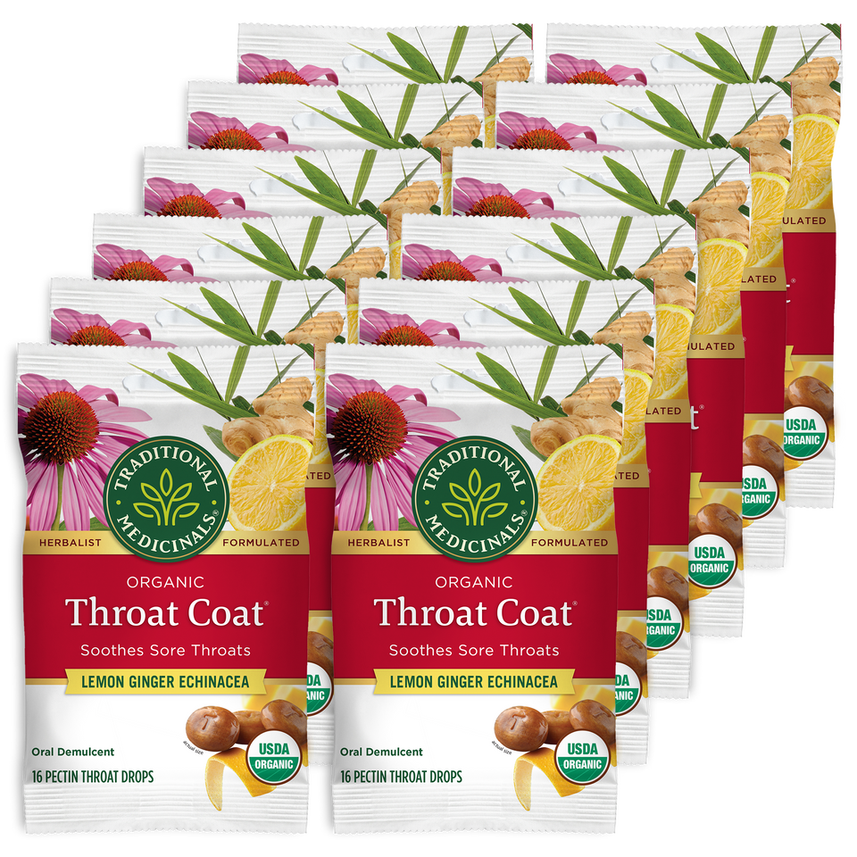 12 packs of Throat Coat® Lemon Echinacea Lozenges