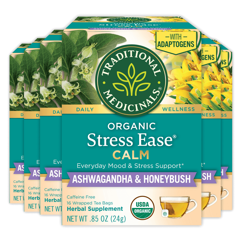 Traditional Medicinals Organic Stress Ease Calm Tea 6 pack