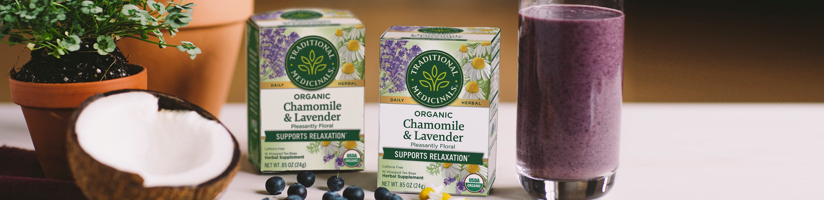 Chamomile & Lavender Blueberry Smoothie