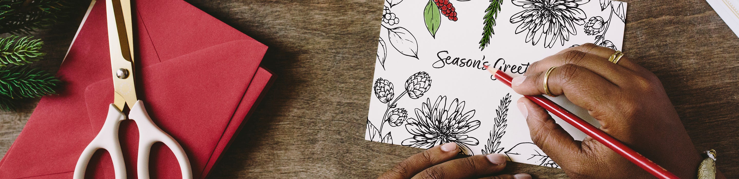 Color Your Own Plant-Inspired Holiday Cards