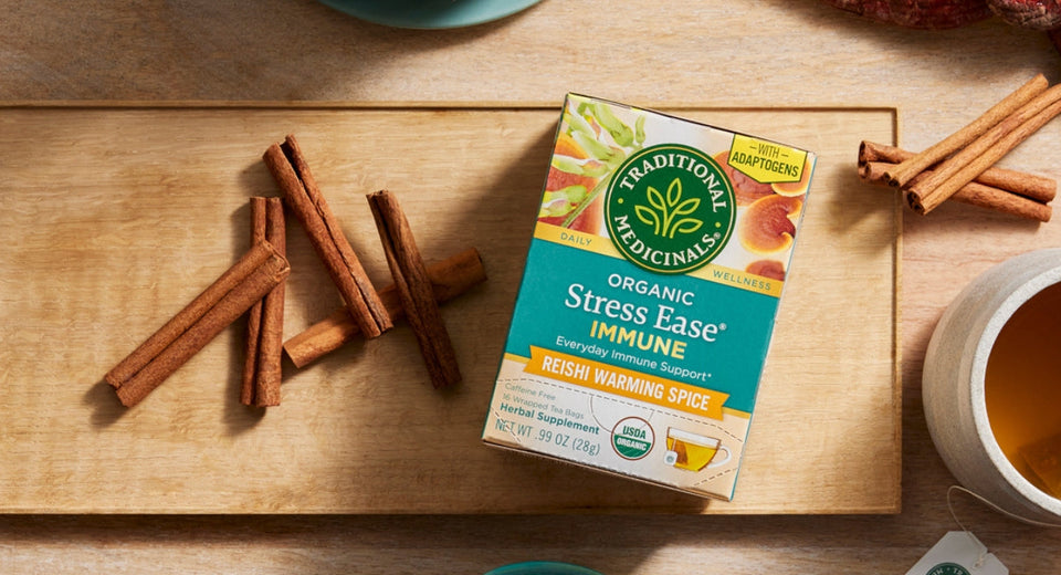 Adaptogenic Oatmeal Infused with Stress Ease Immune Tea