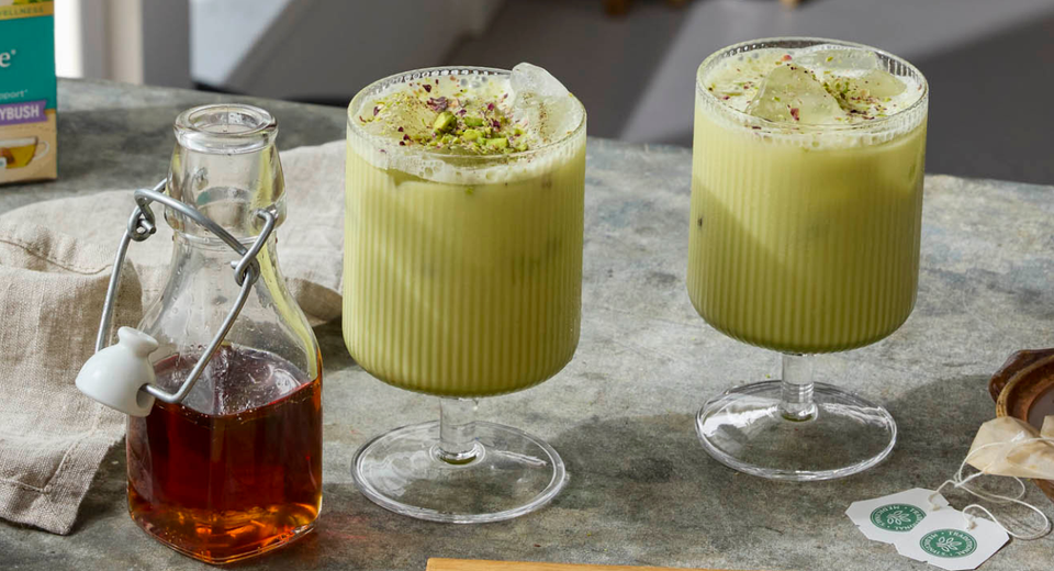 Ashwagandha Pistachio Latte with Stress Ease® Calm