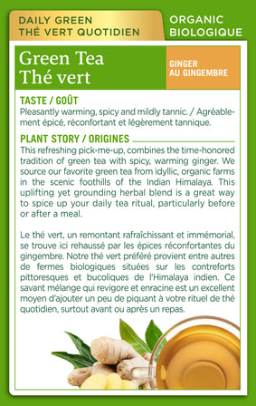 Organic Green Tea Ginger (Canada)