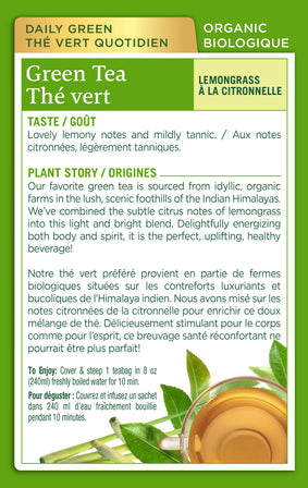 Organic Green Tea Lemongrass (Canada)