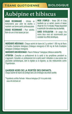 Organic Hawthorn & Hibiscus Tea (Canada)
