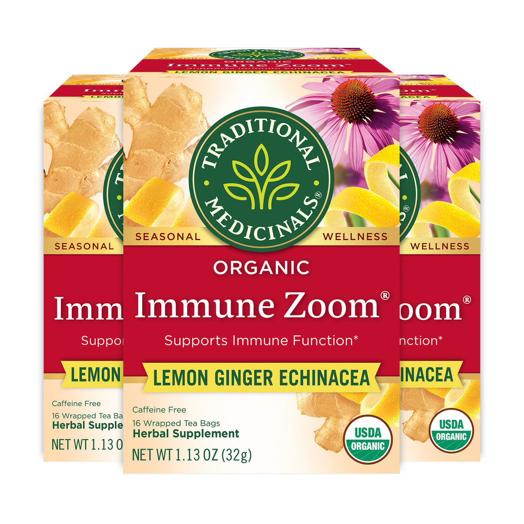 Immune Zoom® Lemon Ginger Echinacea Tea Traditional Medicinals