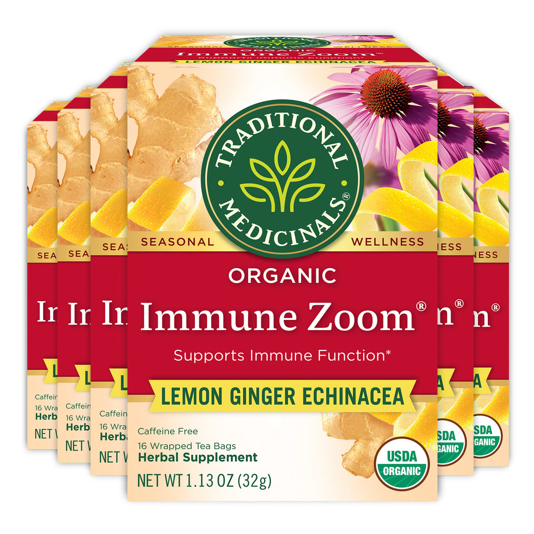 Immune Zoom® Lemon Ginger Echinacea Tea Traditional Medicinals