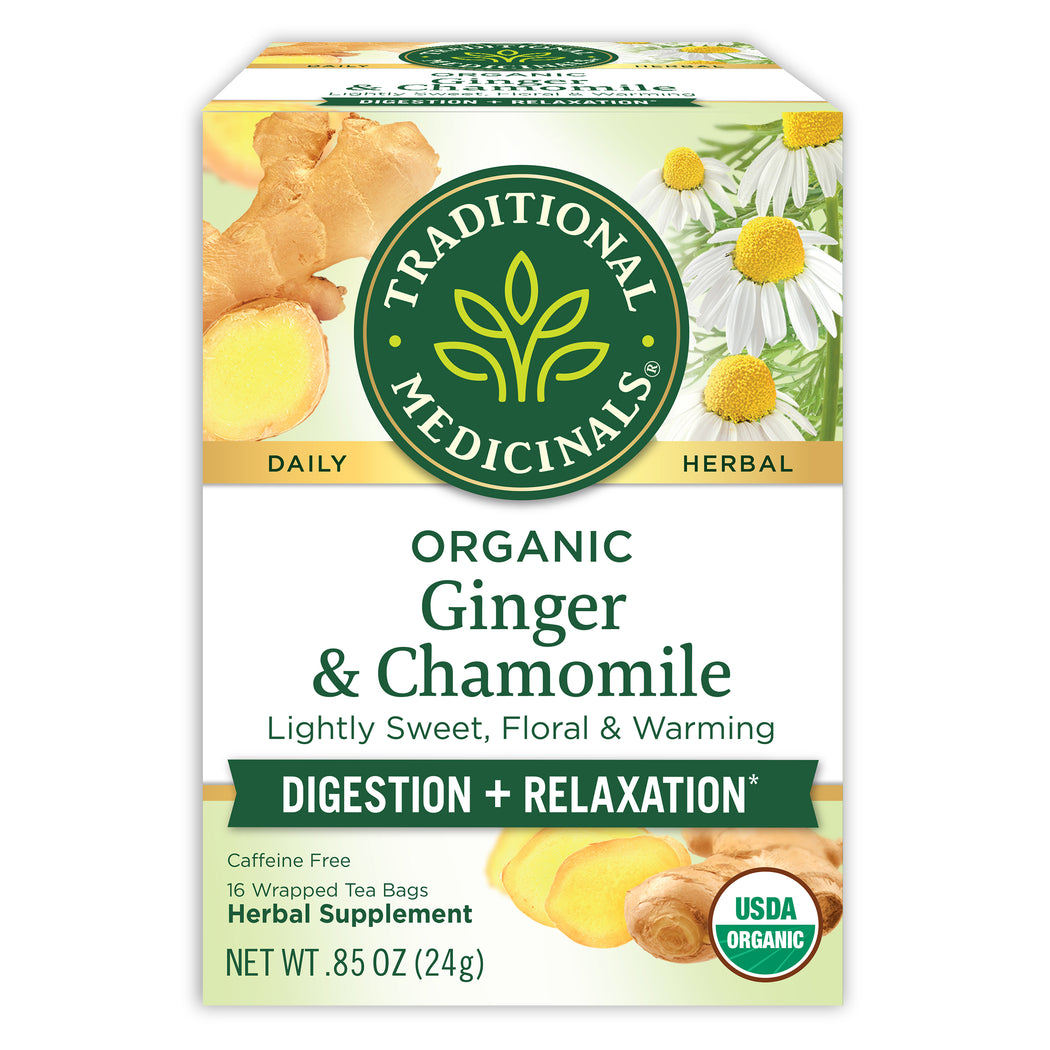 Organic Ginger & Chamomile Tea Traditional Medicinals