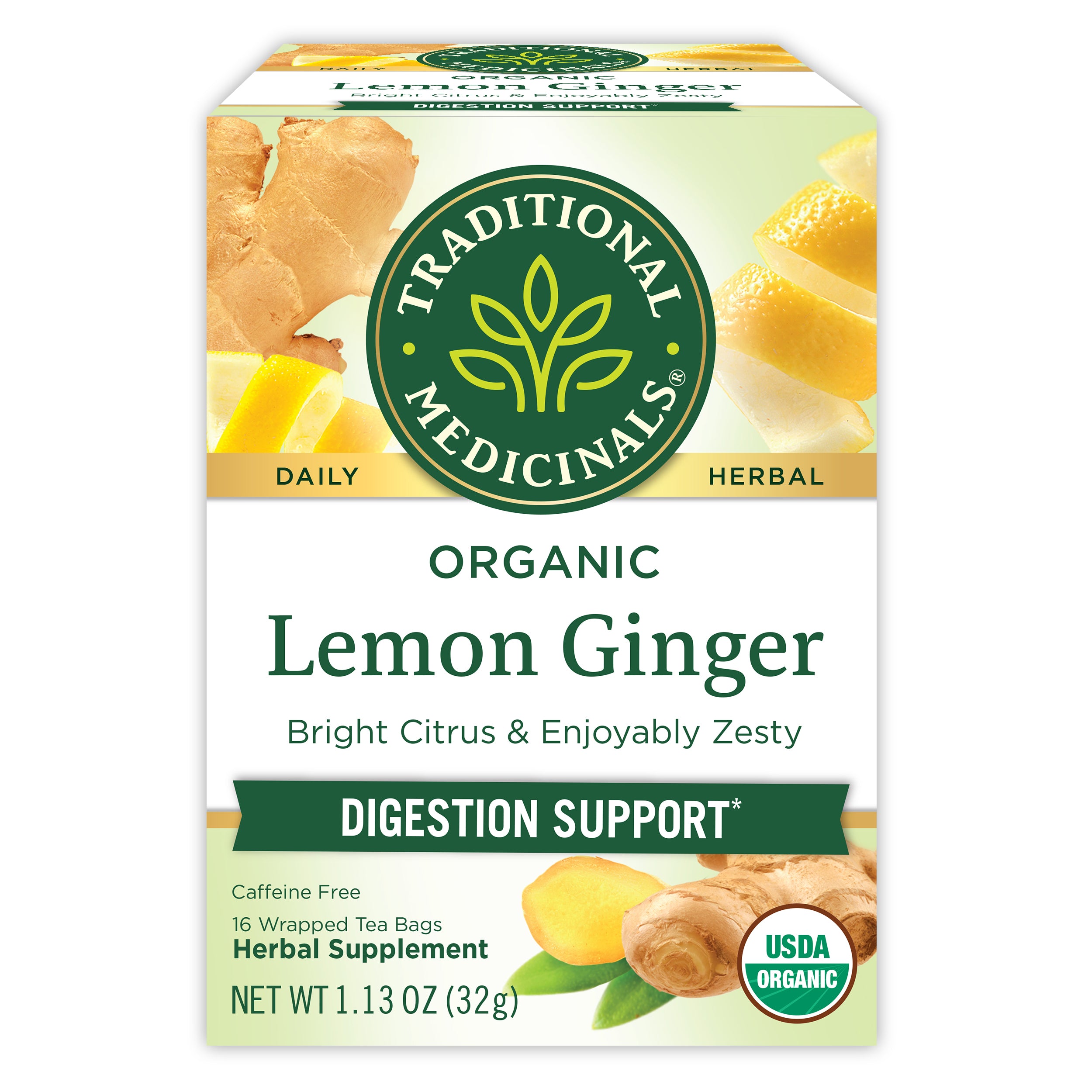 Organic Lemon Ginger Tea | Traditional Medicinals