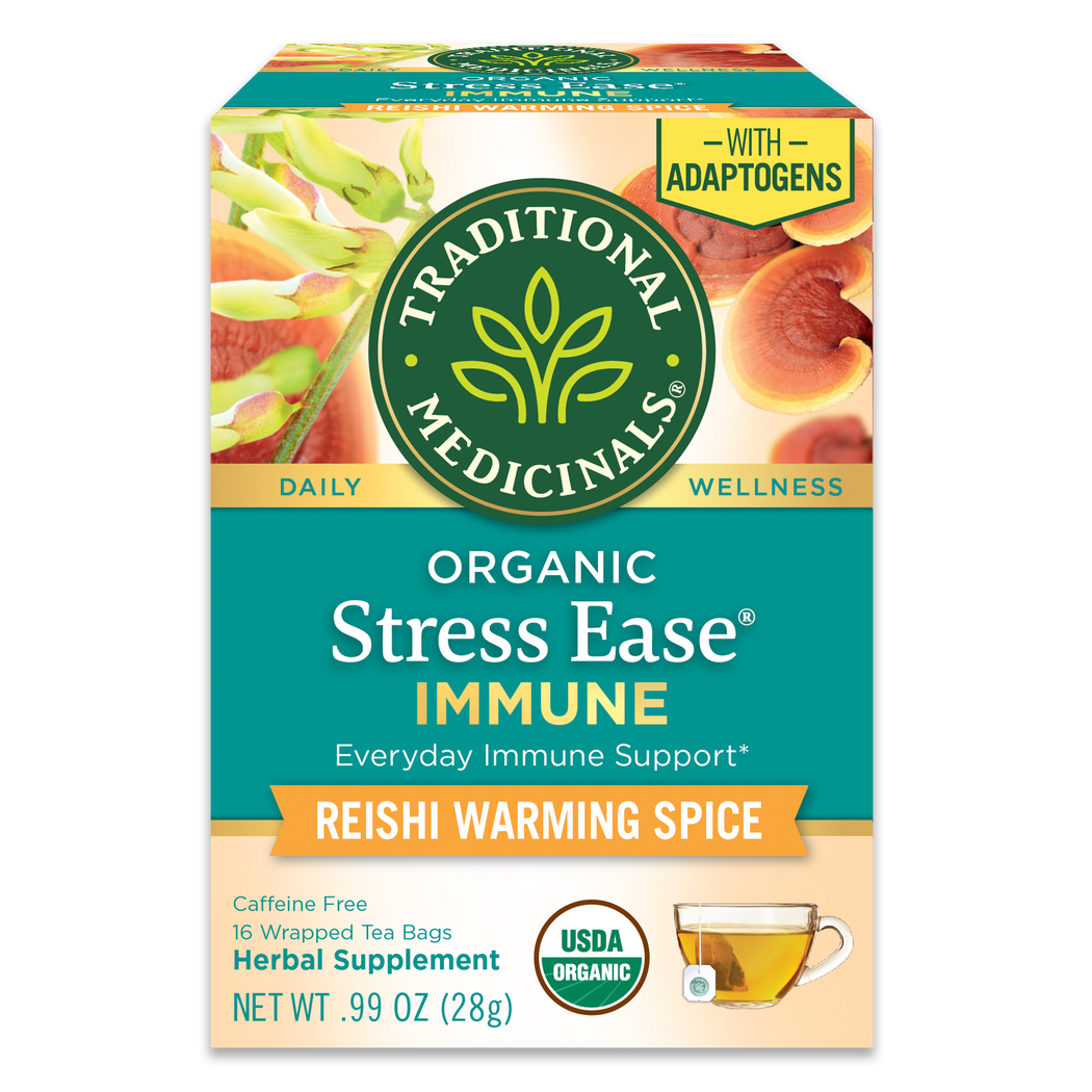 Stress Ease® Immune Tea - w/ Astragalus & Reishi | Traditional Medicinals