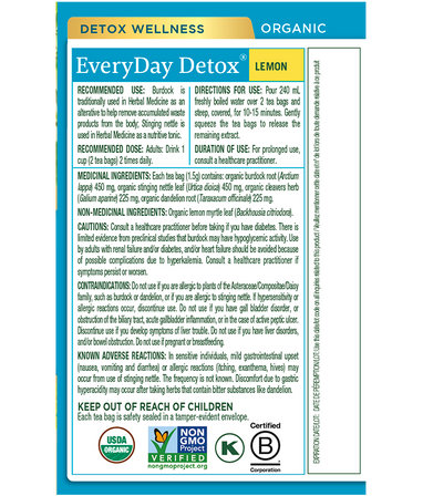 Organic EveryDay Detox® Lemon Tea (Canada)