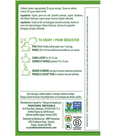 Organic Green Tea Ginger (Canada)