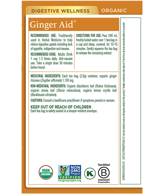 Organic Ginger Aid® Tea (Canada)