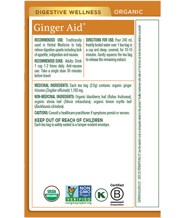 Organic Ginger Aid® Tea (Canada)