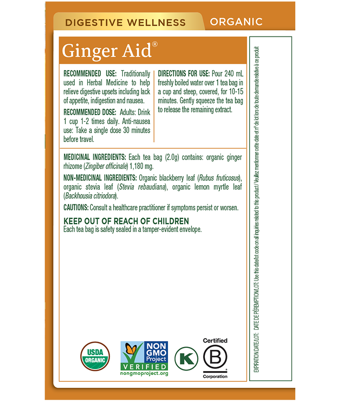 Organic Ginger Aid® Tea (Canada) View 2