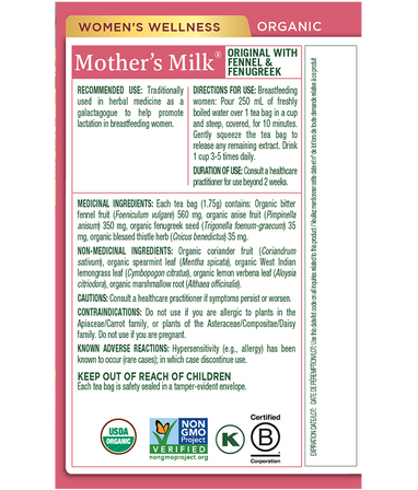 Organic Mother’s Milk® Tea (Canada)