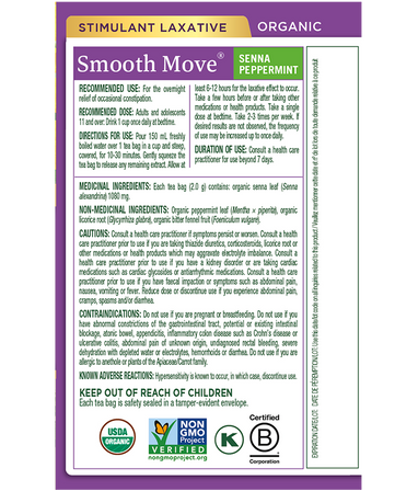 Organic Smooth Move® Peppermint Tea (Canada)