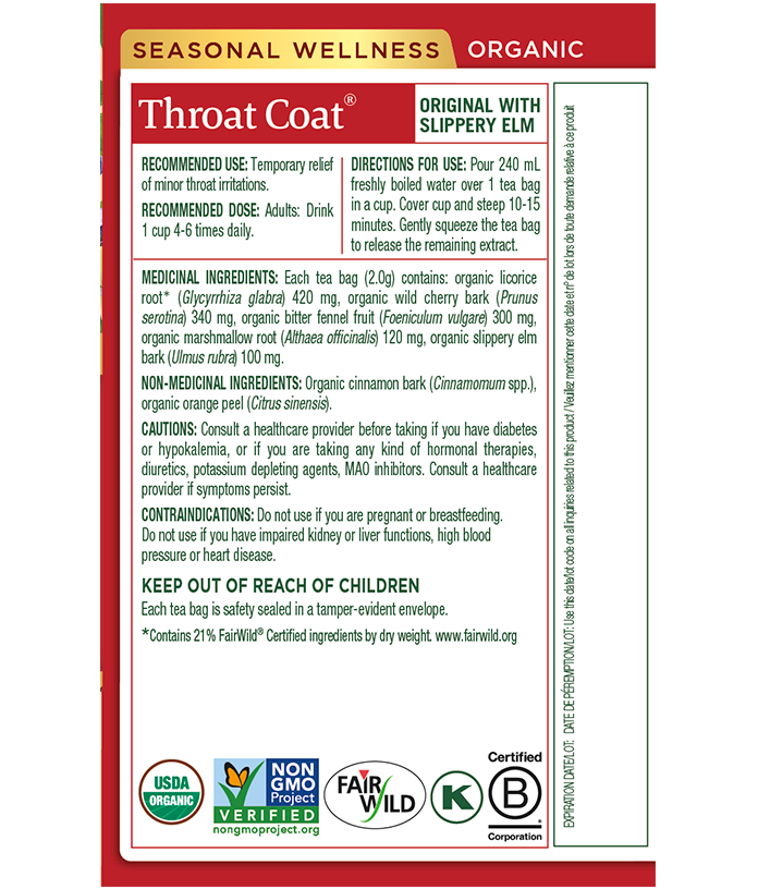 Organic Throat Coat® Tea (Canada) View 2
