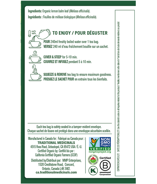Organic Lemon Balm Tea (Canada)