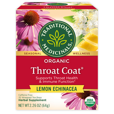 Throat Coat<sup>®</sup> Lemon Echinacea Tea packaging