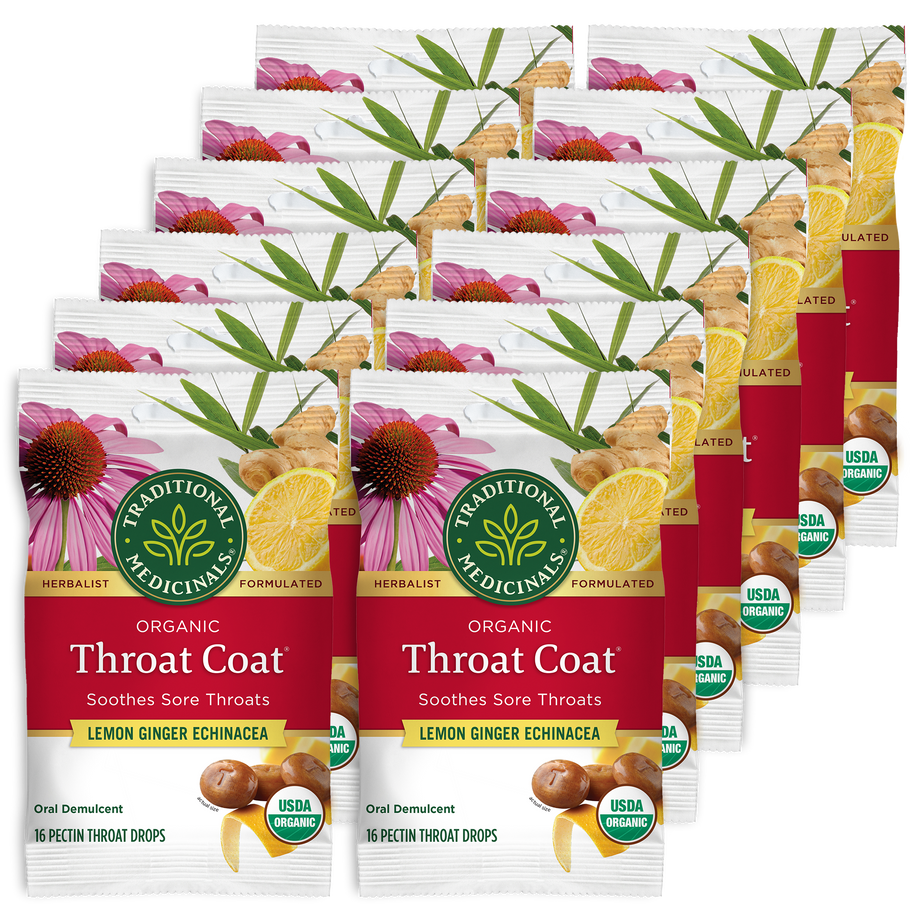12 packs of Throat Coat® Lemon Echinacea Lozenges View 2