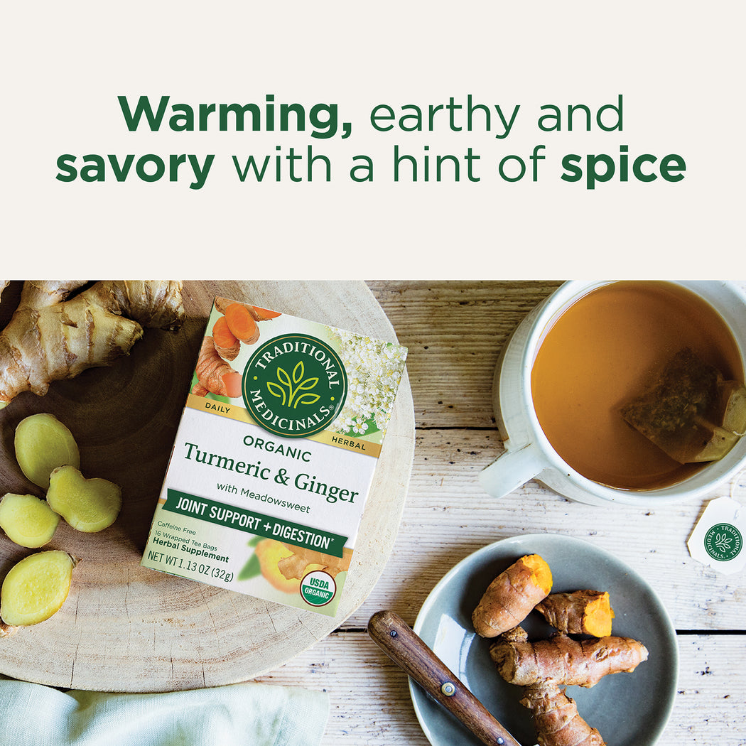 Turmeric & Ginger with Meadowsweet Tea Traditional Medicinals