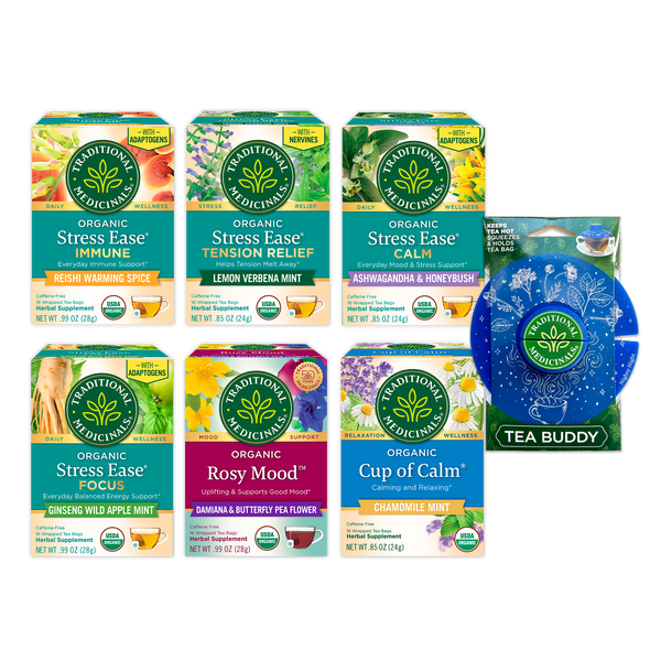 Stress Ease® Calm Tea - Ashwagandha & Honeybush | Traditional Medicinals