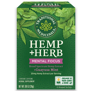 Hemp+Herb Mental Focus Guayusa Mint Tea