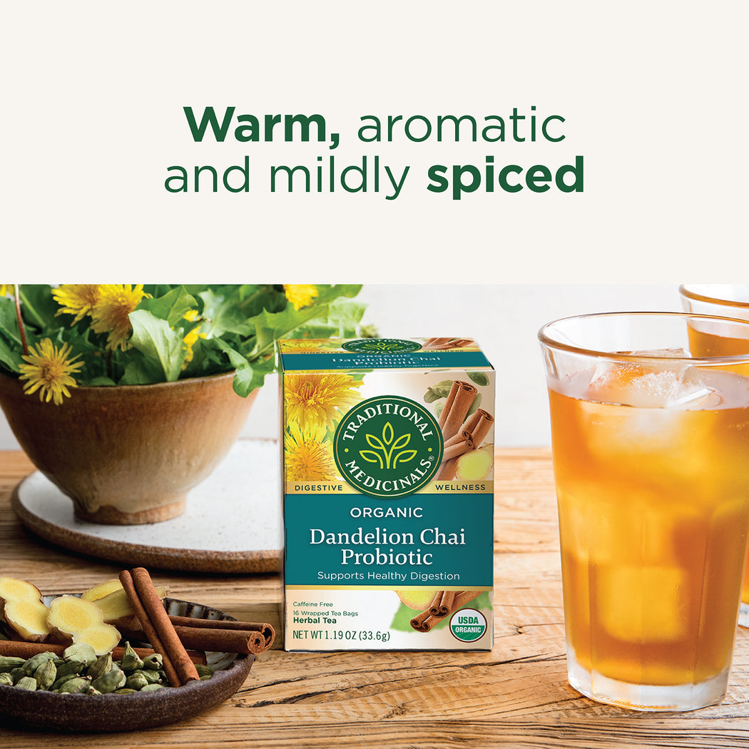 Dandelion Chai Probiotic Tea Traditional Medicinals