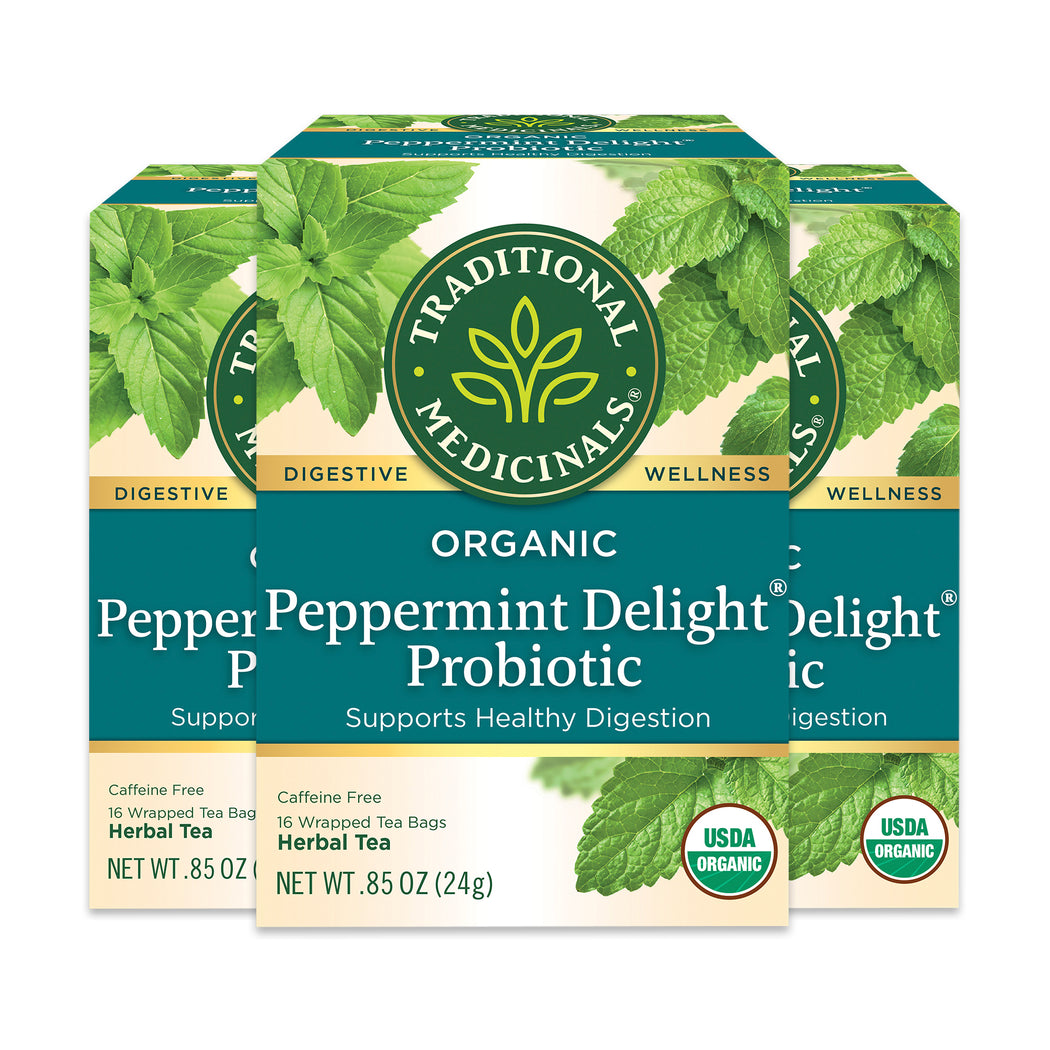 Peppermint Delight® Probiotic Tea Traditional Medicinals